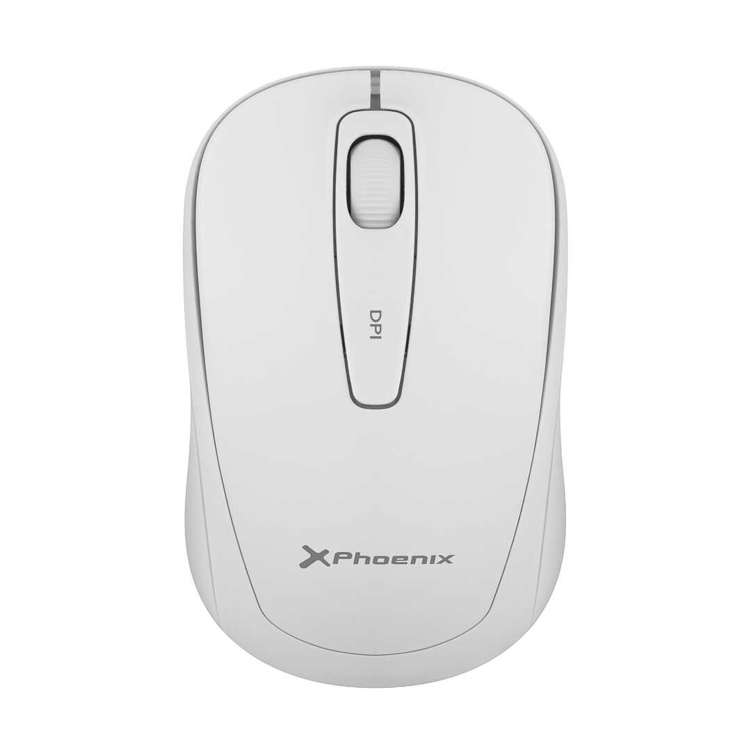 RATON PHOENIX M250 1600 DPI RGB 2.4 GHZ USB BLANCO